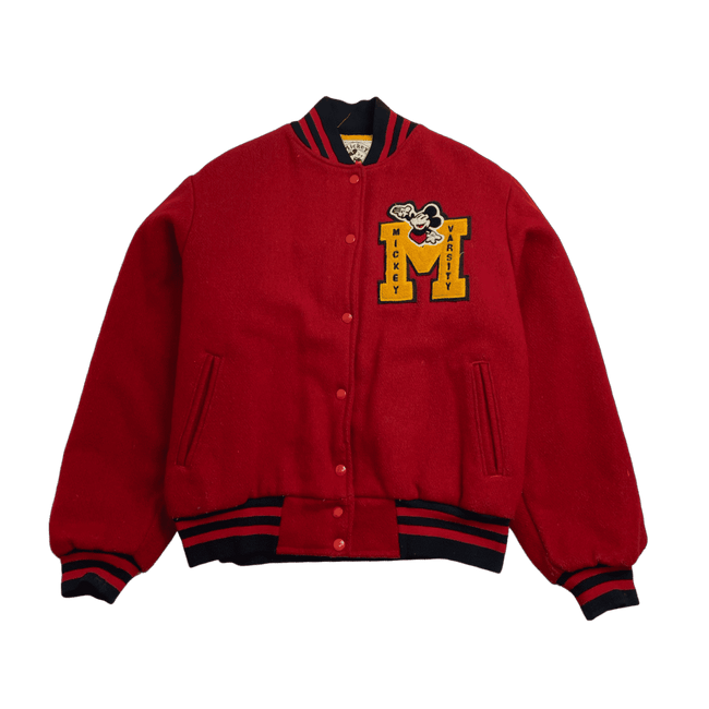 (M) Vintage Mickey & Co. Varisty Jacket Red