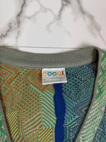 Vintage Coogi 3D Cardigan Knit Sweatshirt