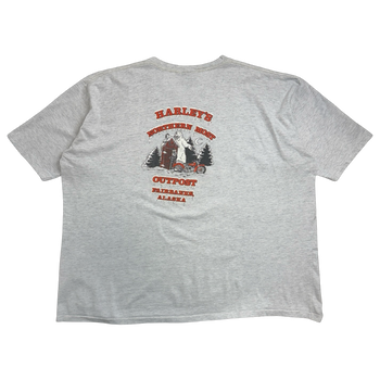 Vintage 1999 Harley Davidson Alaska Northern Outpost Tee Grey