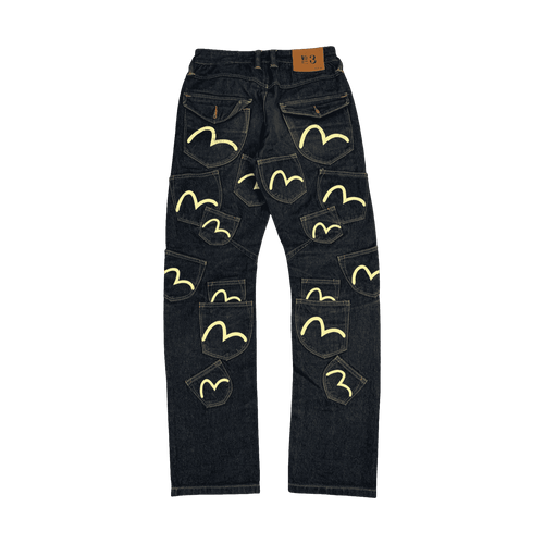 Evisu No. 3 Seagull Multi Pocket Denim Pants | Vintage Clothing Store Canada