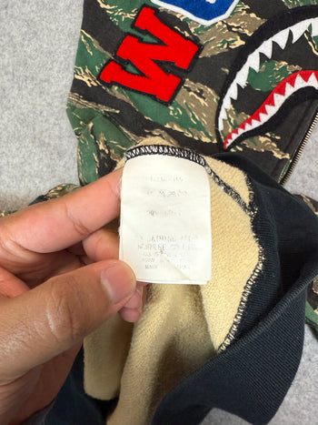 BAPE Shark Tiger Camo Full Zip Hoodie Green (USED)