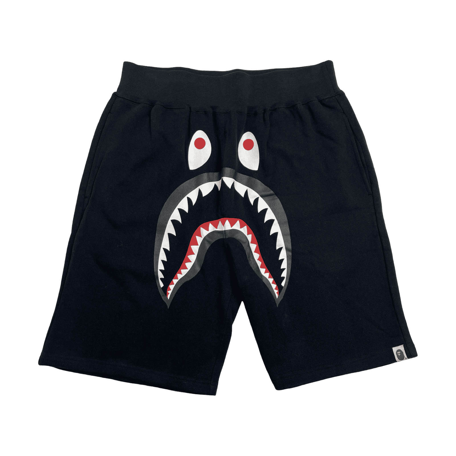 L BAPE Shark Camo Pocket Sweat Shorts Black Green ShopDemand