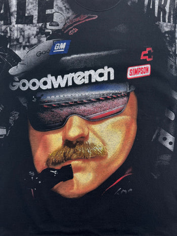 (L) Vintage '98 Dale Earnhardt AOP Nascar Racing Tee Black