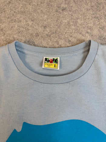 BAPE Ape Face Tee Light Blue (USED)