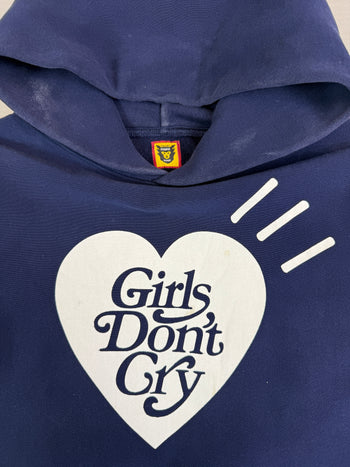 Girls Don’t Cry x Human Made Logo Hoodie Navy (USED)