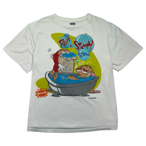 Vintage 1990’s Nickelodeon The Ren & Stimpy Show Tee White | Vintage Clothing Store Canada