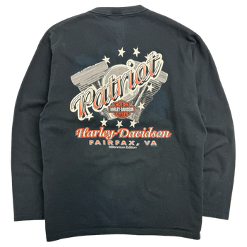 Vintage 1999 Harley Davidson Patriot L/S Tee Black
