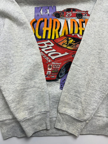 (L) Vintage '95 Ken Schrader Nascar Sweatshirt Grey