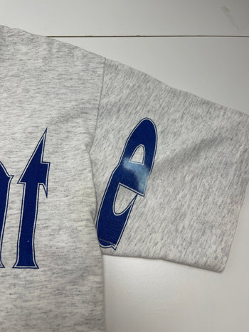 (L) Vintage 90s Penn State Cross-Arms Tee Light Grey