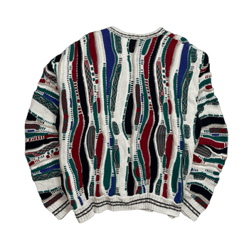 Vintage Old Glory 3D Textured Knit Sweater Multi