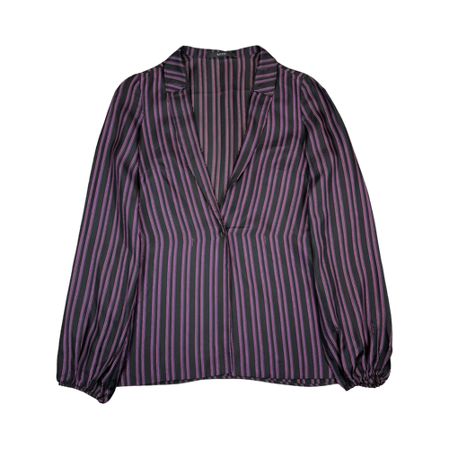 Women’s Gucci Tom Ford Silk Striped Blazer Purple | Vintage Clothing Store Canada