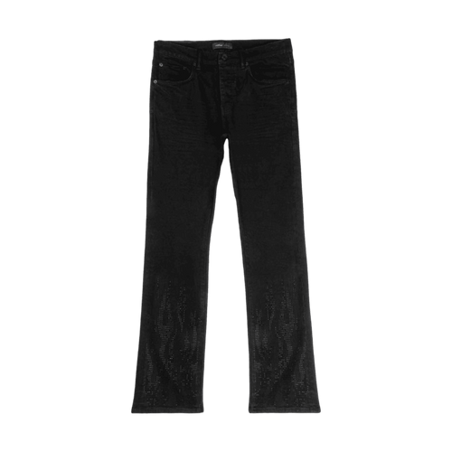 Purple Brand Rhinestone-Flame Wide Leg Denim Pants Black | Vintage Clothing Store Canada