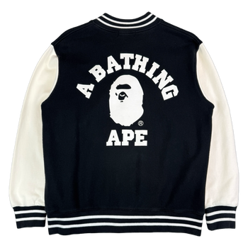 BAPE Varsity Jacket Black/White (USED)
