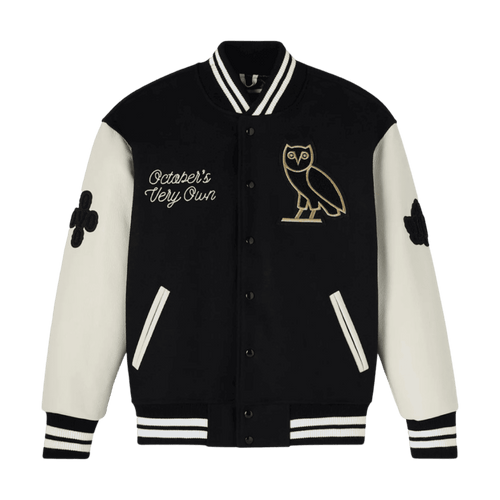OVO Collegiate Varsity Jacket Black | Vintage Clothing Store Canada