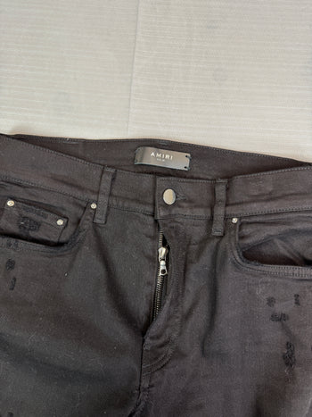 Amiri MX1 Distressed Effect Jeans Black (USED)
