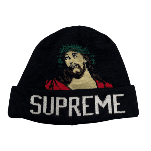Supreme Jesus Beanie Navy (USED) | Vintage Clothing Store Canada
