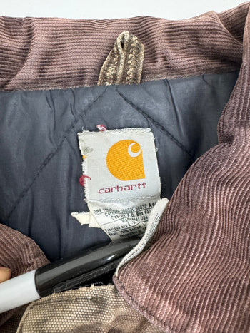 (L) Vintage '04 Carhartt Quilt Lined Arctic Work Jacket Brown