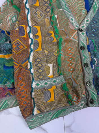 Vintage Coogi 3D Cardigan Knit Sweatshirt