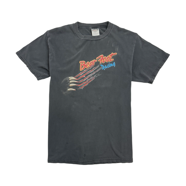 (S) Vintage 90s Bear Foot Monster Truck Racing Tee Black