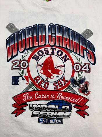 Vintage '04 MLB Boston Red Sox World Champs Tee White
