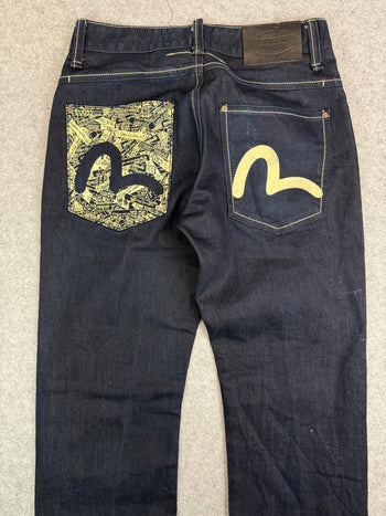 Vintage Evisu Double Seagull Dark Wash Denim Pants