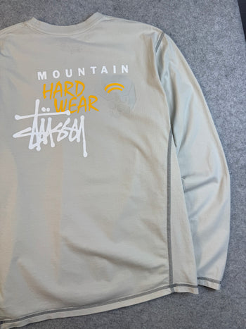 Stussy Mountain Hard Wear L/S Tee Cream (USED)