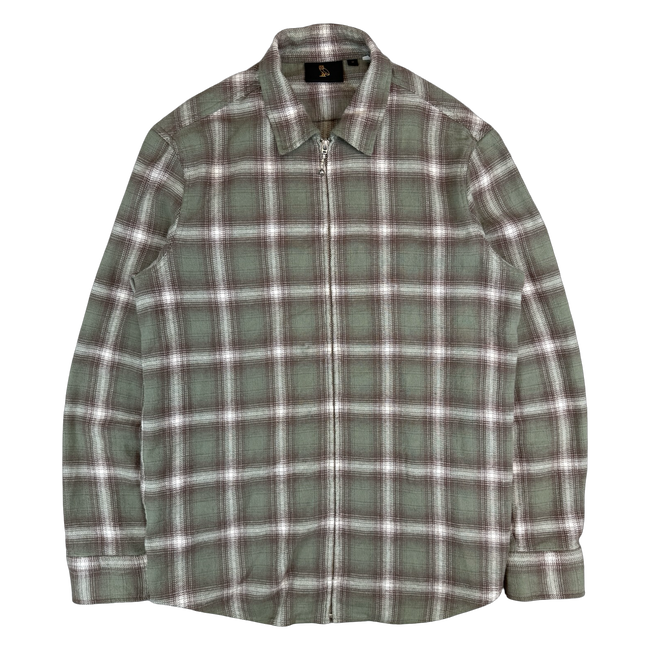 OVO Zip Up Flannel Green (USED)