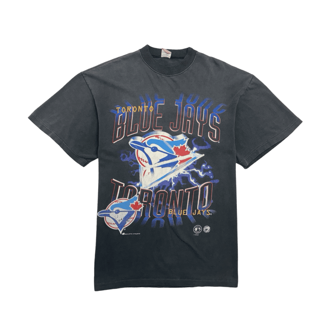 (M) Vintage 90s Toronto Blue Jays Tee Faded Black
