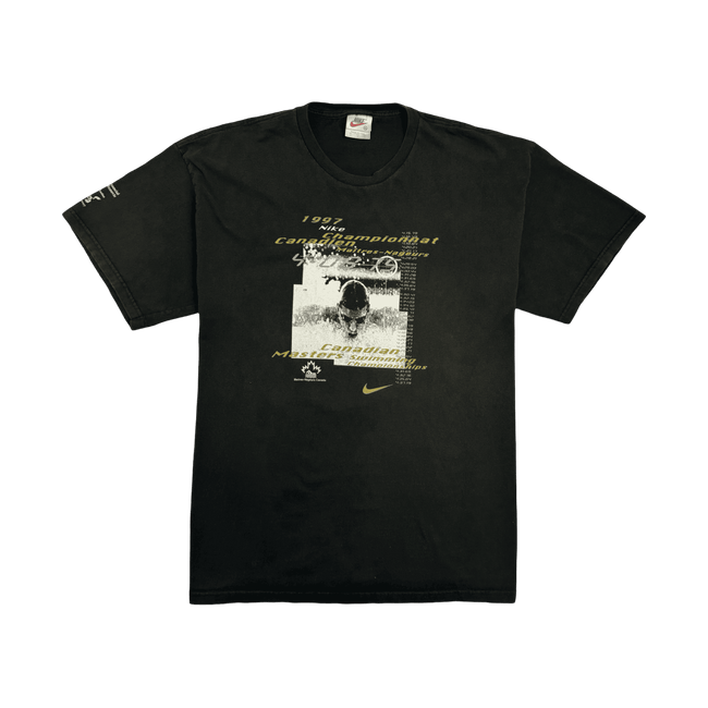 (XL) Vintage '97 Nike Canadian Masters Swimming Tee Black