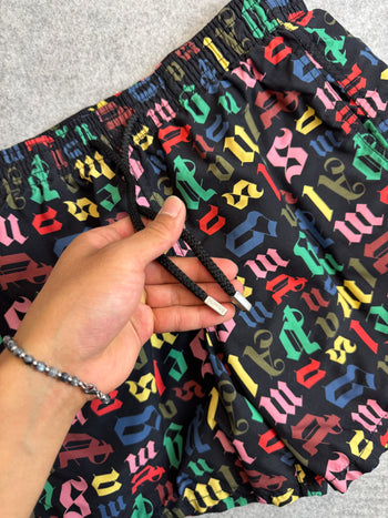 Palm Angels x Vilebrequin All Over Logo Swimshorts Multi (USED)