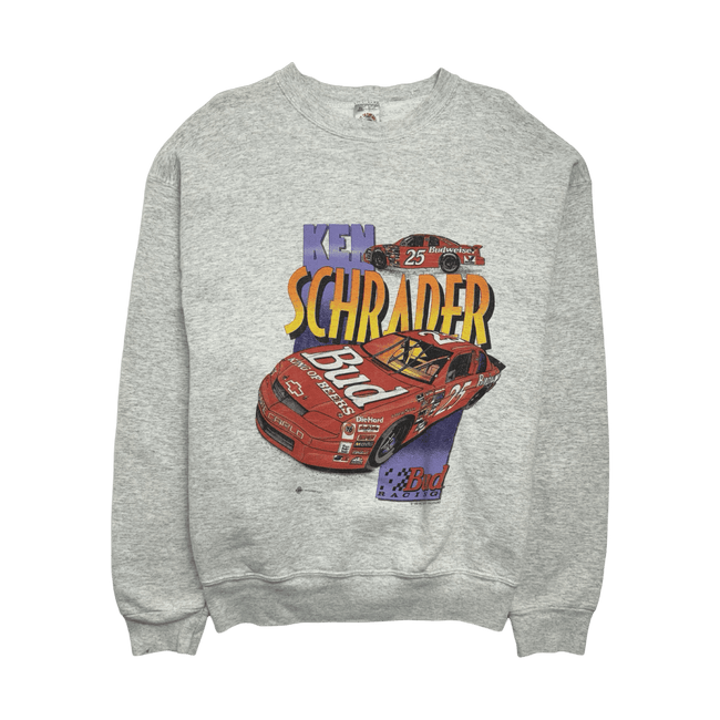 (L) Vintage '95 Ken Schrader Nascar Sweatshirt Grey