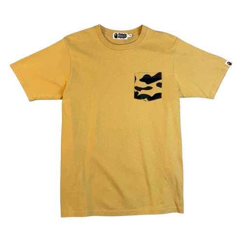 BAPE 1st Camo ASNKA Pocket Tee Yellow (USED) | Vintage Clothing Store Canada