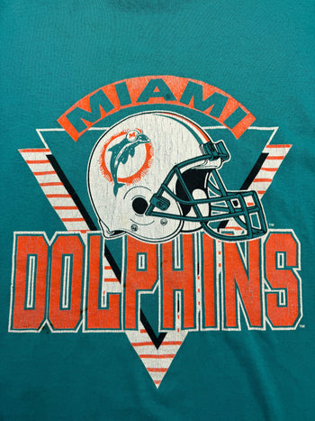 Vintage 90s Miami Dolphins Tee Aqua