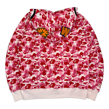 BAPE ABC Camo Shark Full Zip Hoodie Pink/Red (USED)