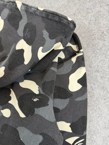 BAPE City Camo Spell Out Full Zip Hoodie Grey (USED)