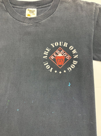 (L) Vintage 90s Red Dogs Tee Black