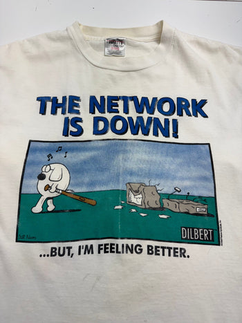Vintage 90s Parody Cartoon Tee White
