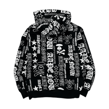2014 AAPE Script All Over Hoodie Black (USED)