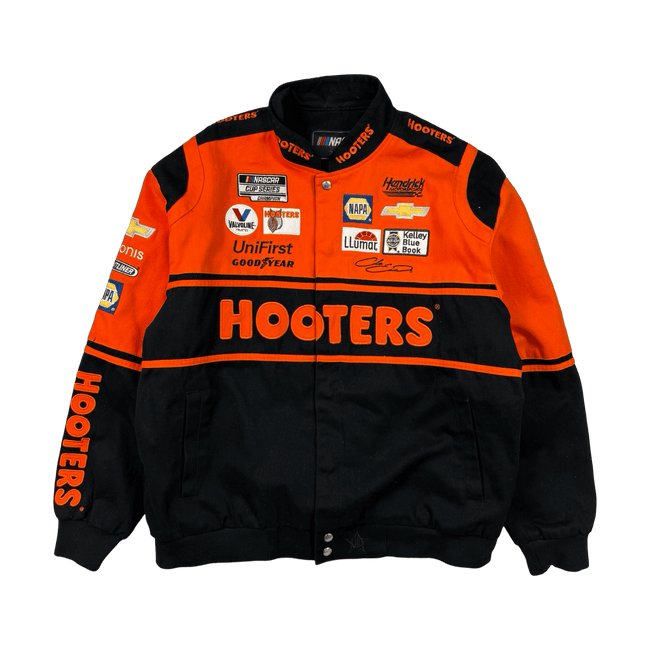 Jeff Hamilton Hooters Nascar Racing Jacket Orange/Black