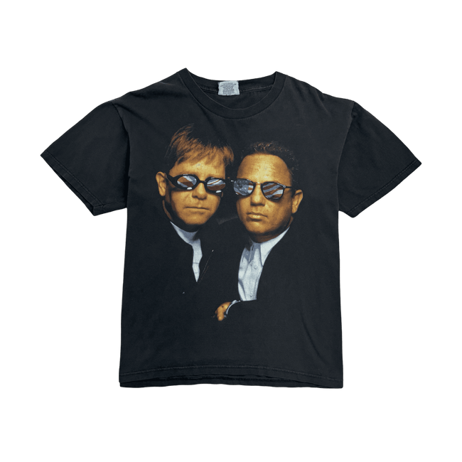 (L) Vintage '95 Elton John & Billy Joel Tour Tee Black