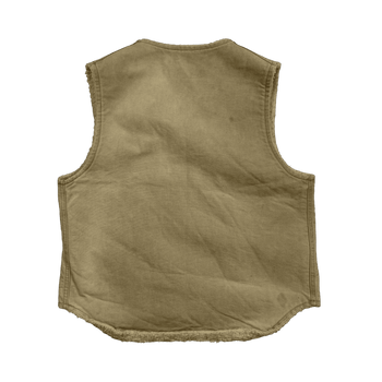 Vintage 90s Carhartt Sherpa Lined Vest Beige