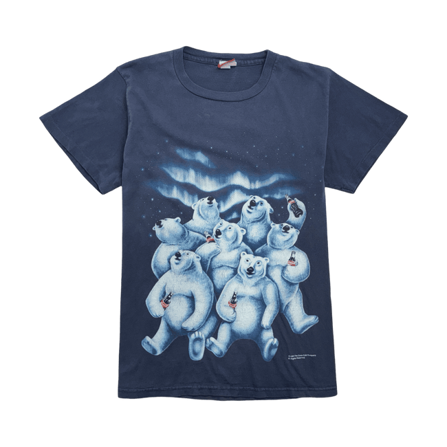(L) Vintage '94 Coca-Cola Polar Bear Tee Faded Navy