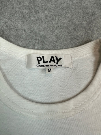 Women’s Comme Des Garcons Play Heart Motif Tee White