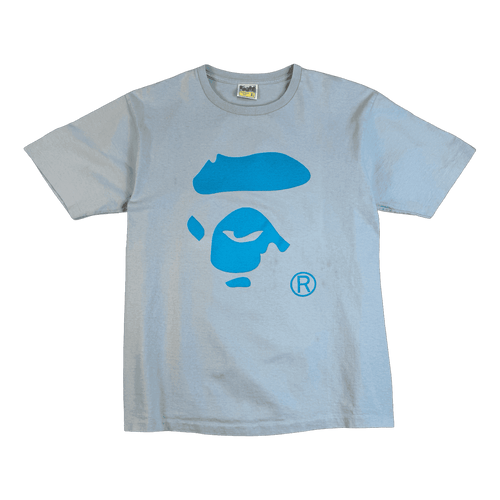 BAPE Ape Face Tee Light Blue (USED) | Vintage Clothing Store Canada