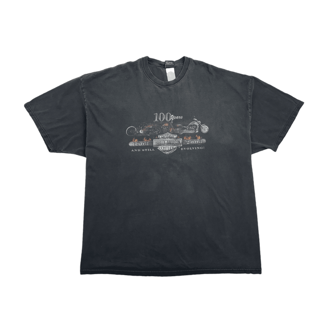 (4XL) Vintage Harley Davidson Marquette Tee Black