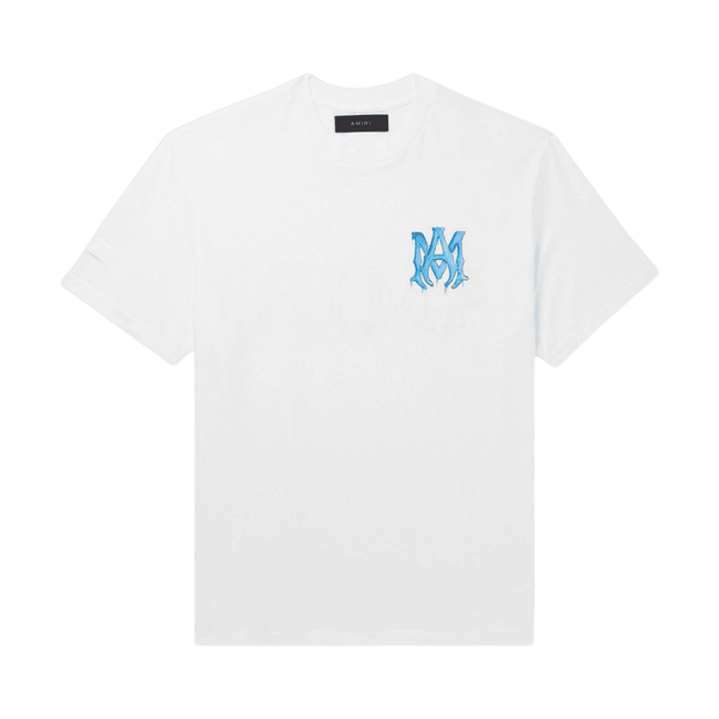 Amiri MA Frost Blue Tee White