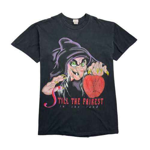 Vintage 90s Snow White Evil Queen Tee Black | Vintage Clothing Store Canada