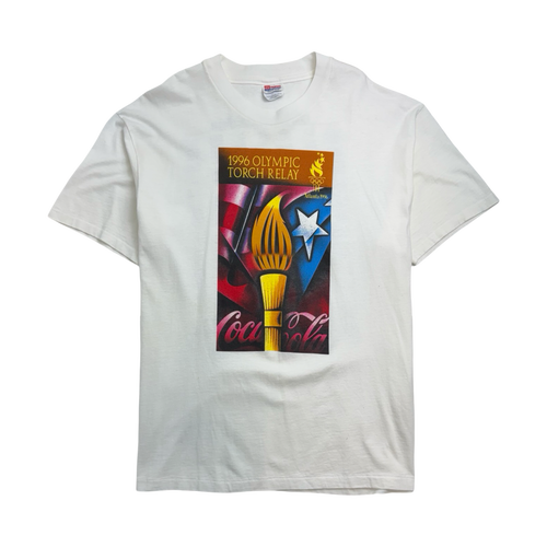 Vintage '96 Atlanta Olympic Torch Relay Tee White | Vintage Clothing Store Canada
