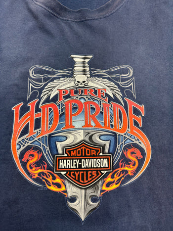 Vintage '04 Harley Davidson Cycle Center Tee Navy