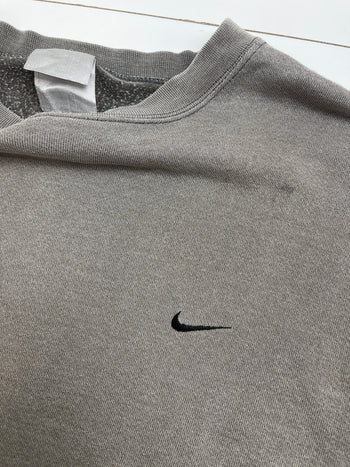 (XL) Vintage 2000s Nike Side Swoosh Sweatshirt Light Brown